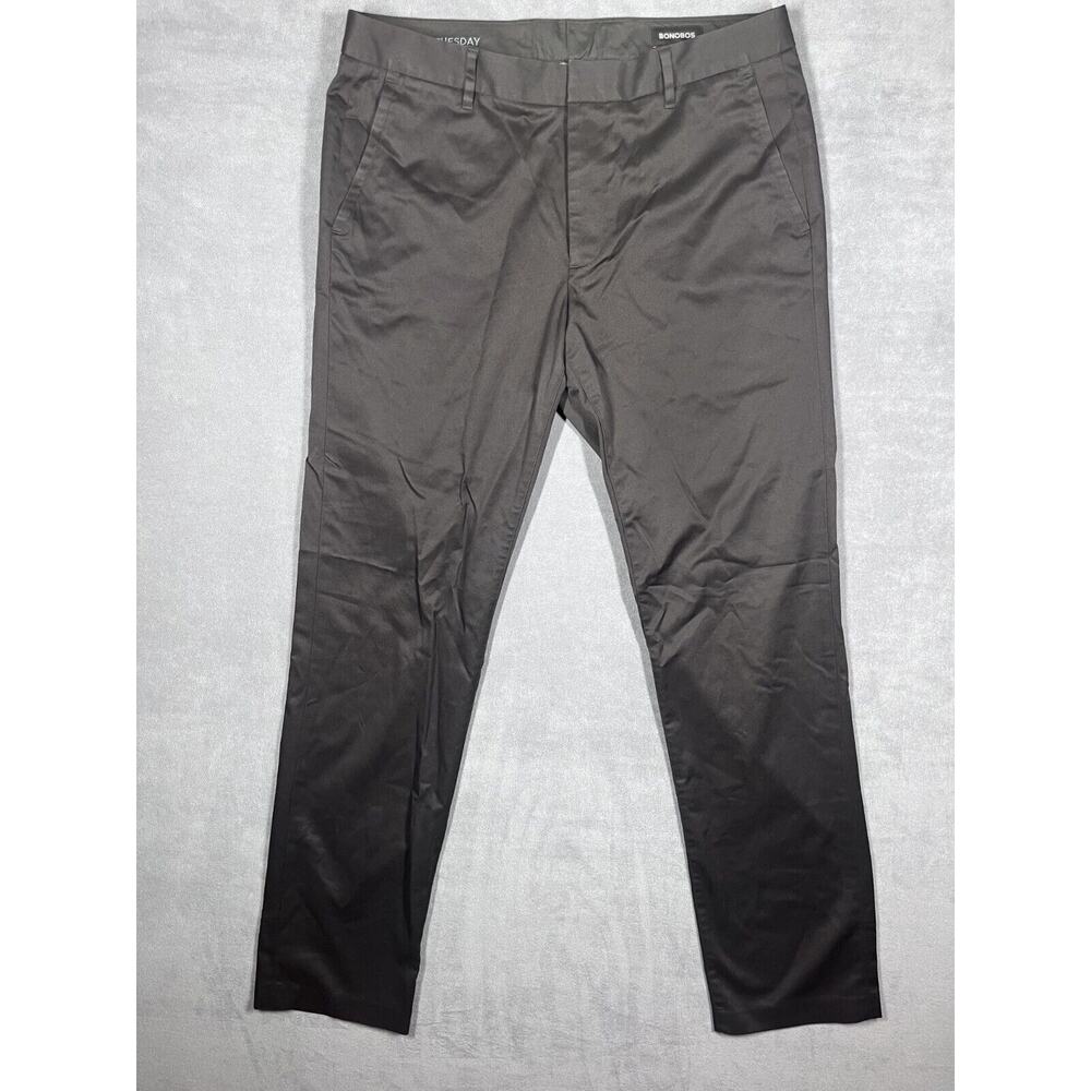 Bonobos Tuesday Chino Pants Men's 34/34 Black Slash Pockets Mid-Rise Classic